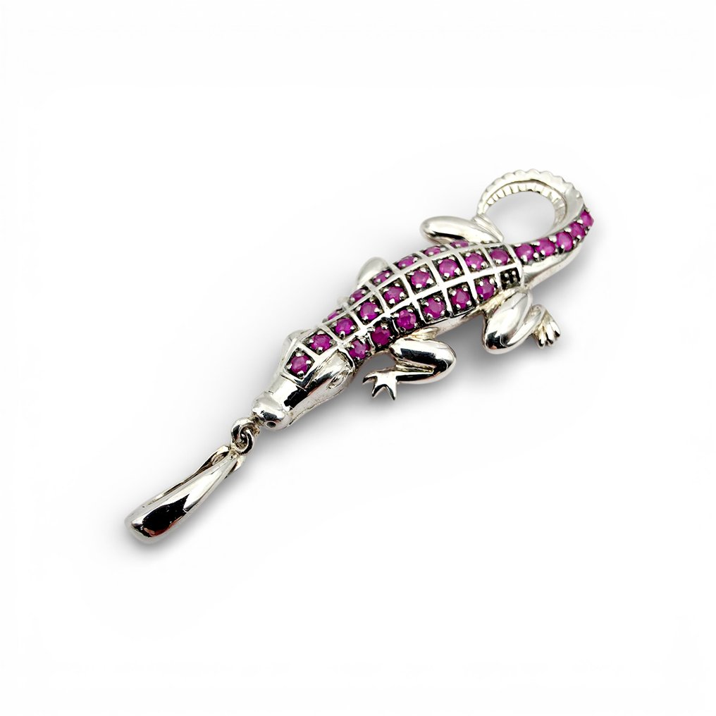 Sin precio de reserva - Colgante Plata - Ruby (Certified) #2.1