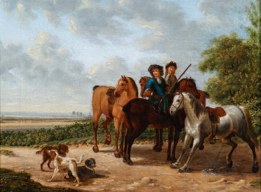 Derk Jan Pruim (1806-1866) - Jagers Plaspauze (NO RESERVE) #1.0
