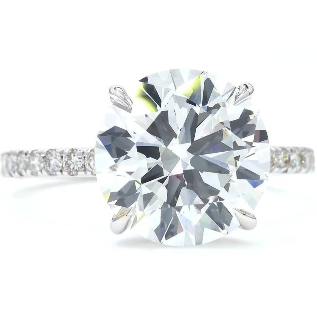 没有保留价 - 戒指 - 18K包金 白金 -  4.39ct. tw. 钻石 (实验室培育) - 钻石 - D（Coloulrss） #3.2