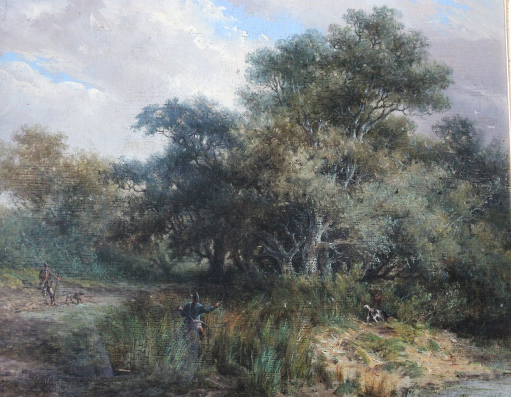 Jan Evert  MOREL (1777-1808) - Paysage avec chasseurs #1.0