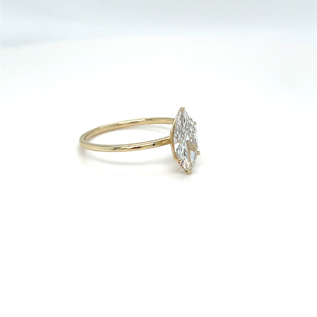 χωρίς τιμή ασφαλείας - Δαχτυλίδι - 14 καράτια Κίτρινο χρυσό -  1.10ct. tw. Διαμάντι (Εργαστηριακής καλλιέργειας) #2.1