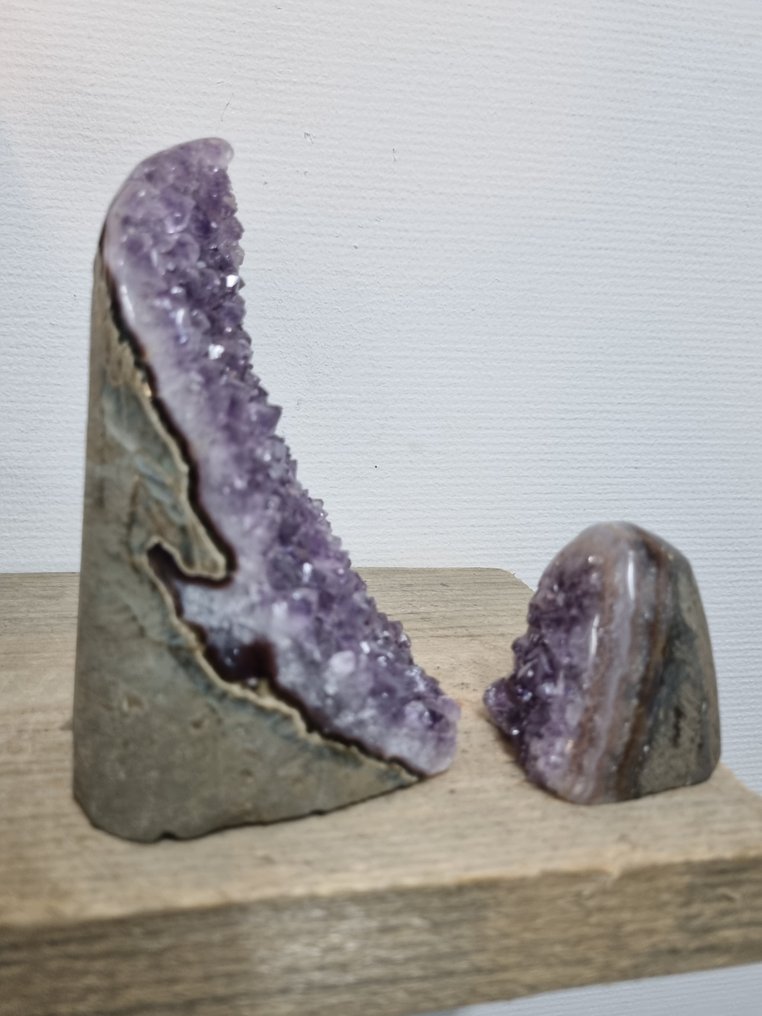 HQ 紫水晶，抛光边缘，尺寸为13.3 - 5.7 厘米- 1082 g - (2) #3.2