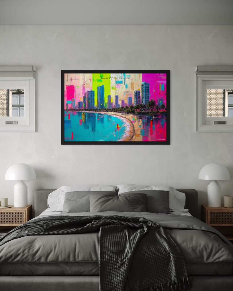 Sam Burnet (1969) - Down by the Seaside-Led Zeppelin Toile 1/3 XL #4.3