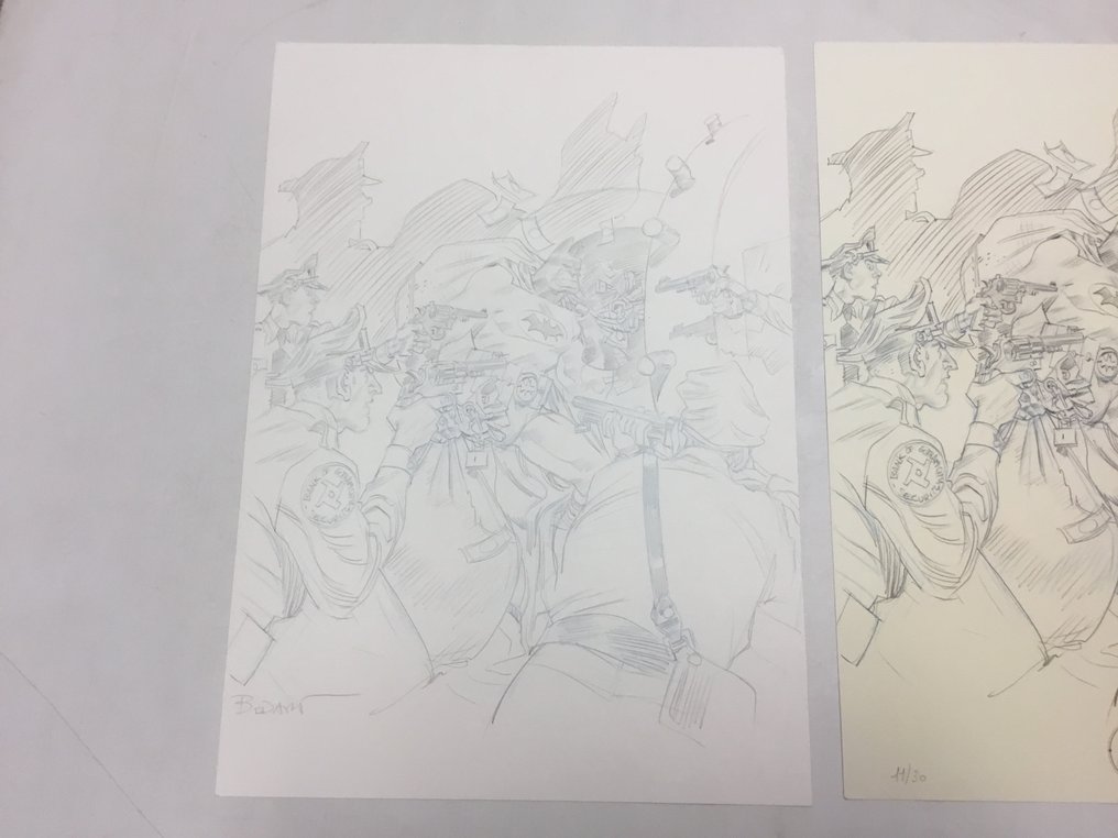 Bodart, Denis - 1 Pencil drawing - Un voleur…..inattendu! Dessin original pour estampe #1.0