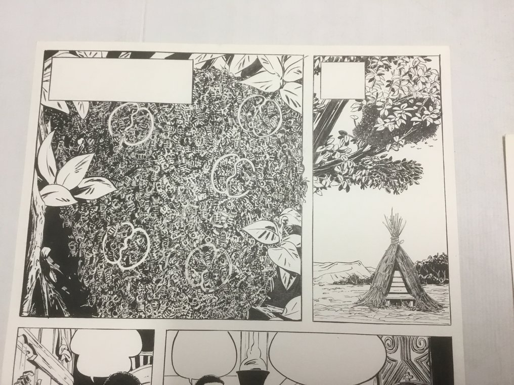 Serres, Patrice - 1 Original page - Le bal des abeilles - 2001 #2.1
