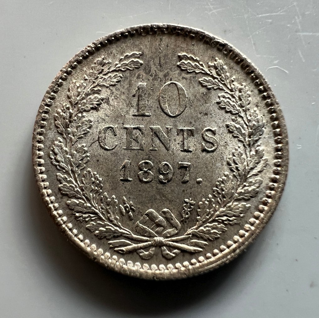 Holanda. Guilhermina. 10 cent 1897, KWALITEIT  (Sem preço de reserva) #1.0