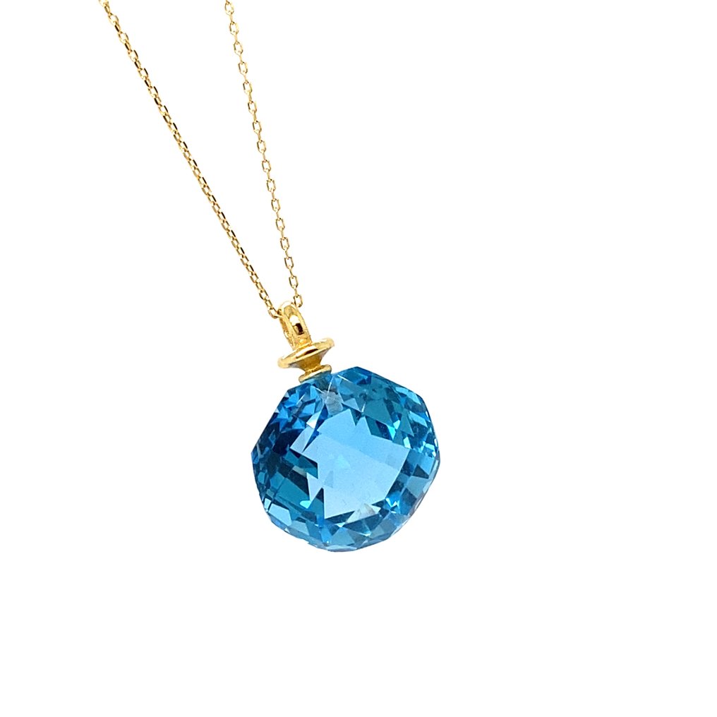 χωρίς τιμή ασφαλείας - Κολιέ - 14 καράτια Κίτρινο χρυσό -  11.85ct. tw. Τοπάζιο - Τοπάζιο - Πιστοποιημένο από IGI #3.2