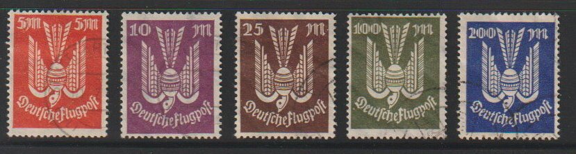 Γερμανική Αυτοκρατορία 1922/1924 - Αεροπορική αποστολή - Michel 210-218 / 235-237 / 263-267 / 350 #4.3