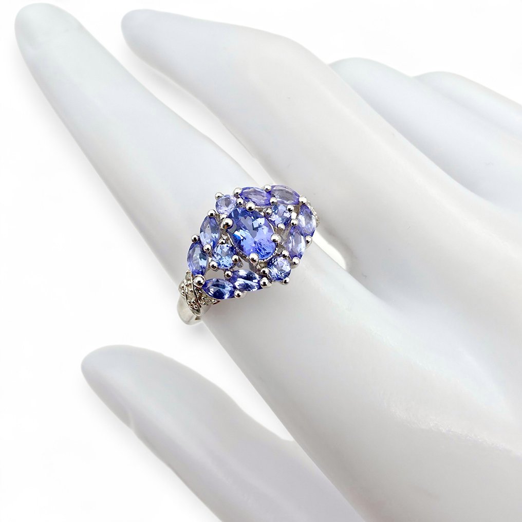 Utan reservationspris - Ring Silver - Tanzanite (Certifierad) #2.1