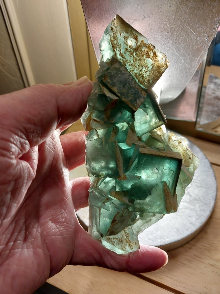 Fluorite Cube - Height: 140 mm - Width: 70 mm- 421 g - (1) #2.1