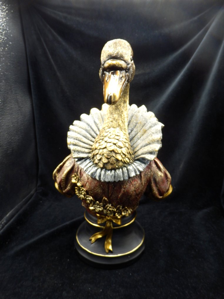Beeldje Steampunk Eend (XL) - Αγαλματίδιο, Grote Eend Steampunk - 36 cm - Ρητίνη - 2022 #2.1