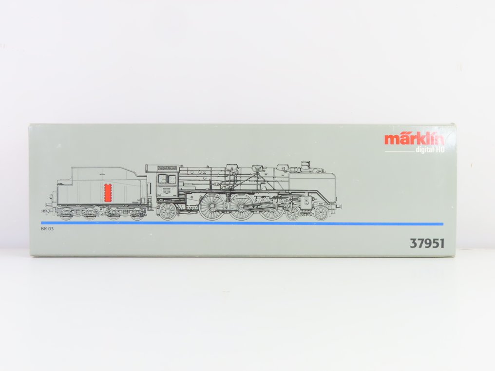Märklin H0 - 37951 - Locomotora de vapor con ténder (1) - BR 03 Digital - DRG #4.3