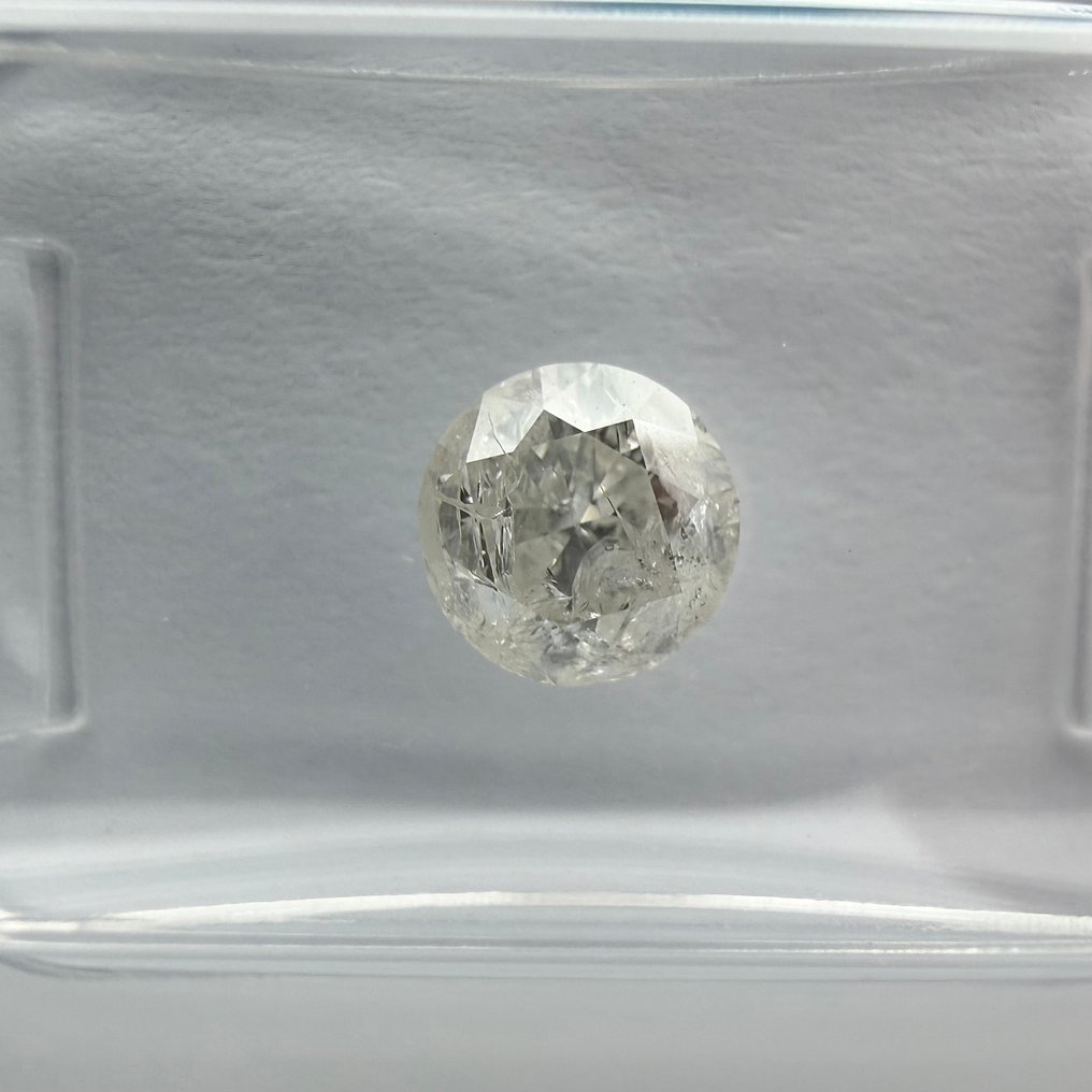 没有保留价 - 1 pcs 钻石  (天然)  - 0.91 ct - 圆形 - I - I2 内含二级 - 国际宝石研究院（IGI） #1.0