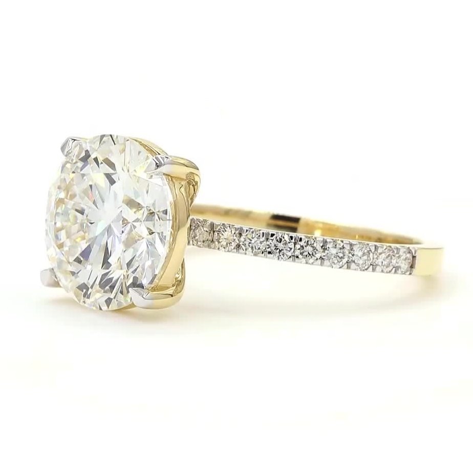 戒指 - 18K包金 黄金 - 4.88ct. tw. 钻石 (实验室培育) - 钻石 - D(无色) #4.3