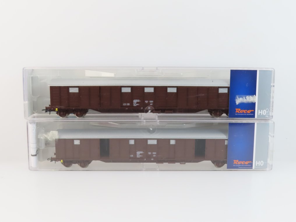 Roco H0轨 - 66806 - 模型火车货运车厢 (2) - 2个4轴封闭式货车 - NS #2.1