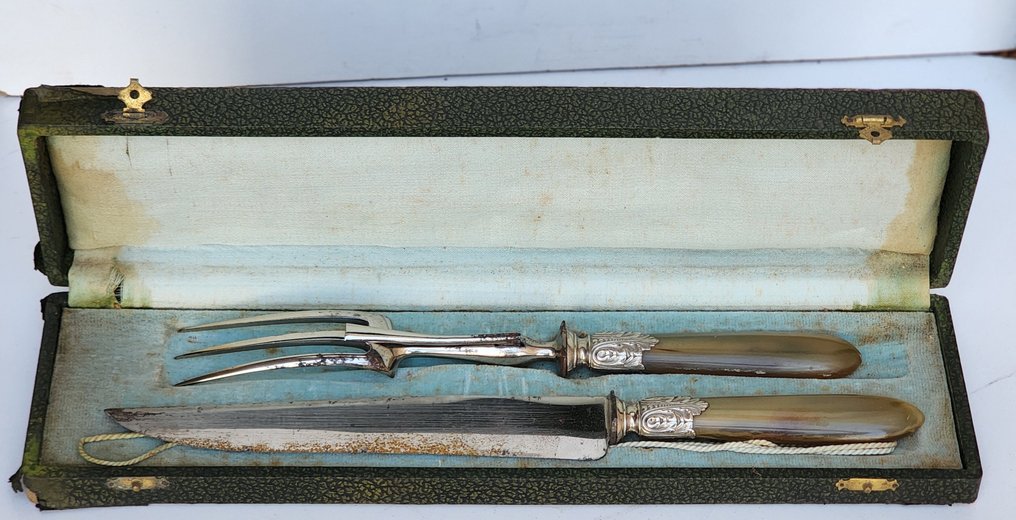 Bordkniv-sett - Sølv, Stål, Rav #4.3