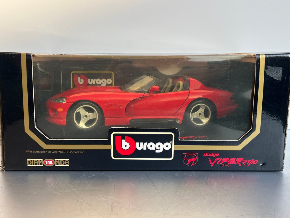 Bburago 1:18 - Αυτοκίνητο μοντελισμού - Dodge / Chrysler Viper RT/10 - Από ιδιωτική συλλογή! Πρωτότυπη παραγωγή το 1994! #2.1