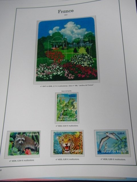 Γαλλία 2007 - Σημαντικό πρόσωπο, υπέρολη συλλογή γραμματοσήμων και μπλοκ σε φύλλα Yvert και Tellier. #3.2