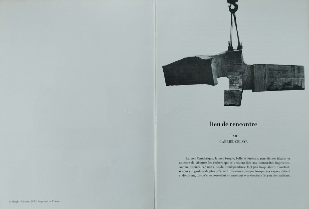 Eduardo Chillida - Derrière le Miroir nº 204.  Junio 1973 - 1973 #1.0
