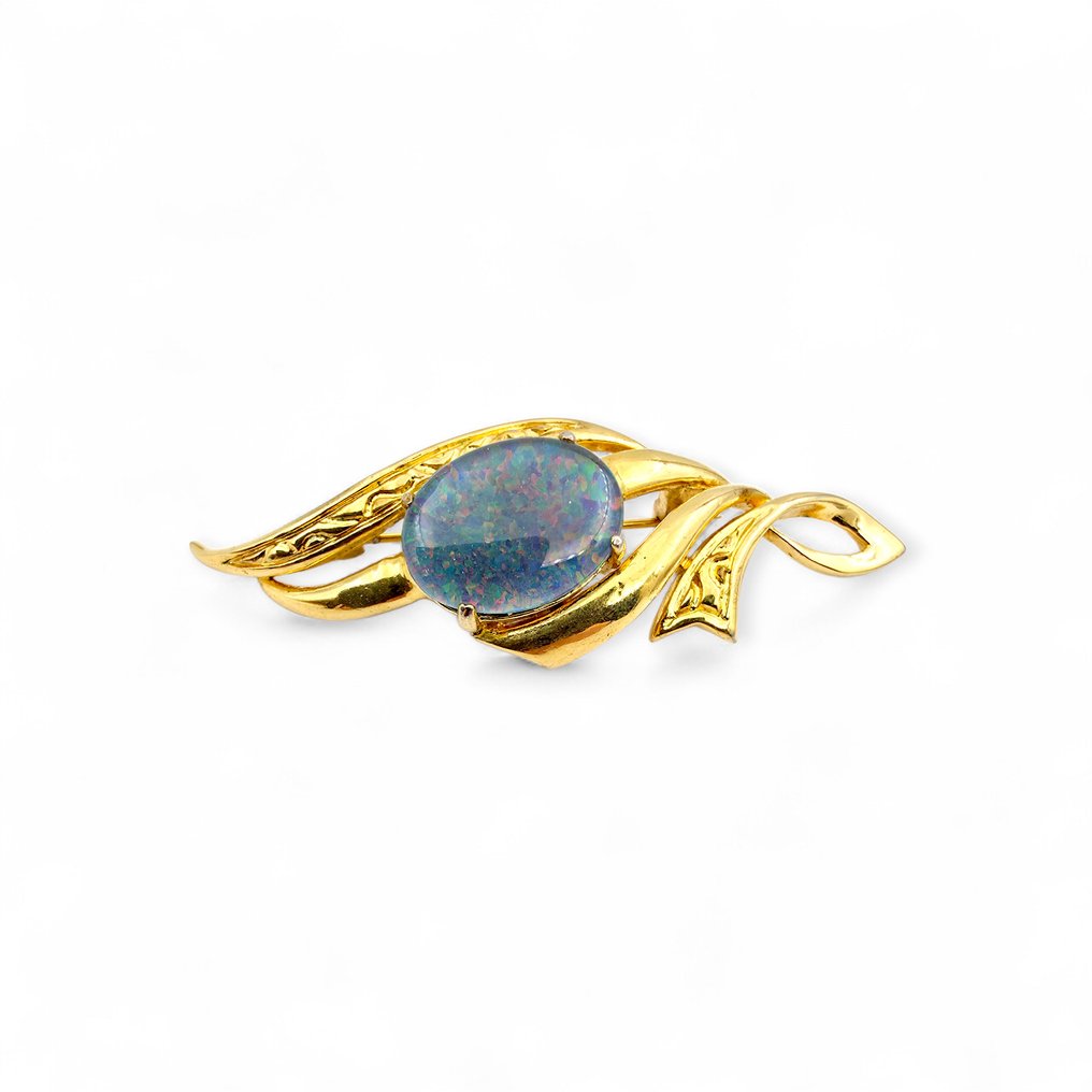 Ingen mindstepris - Broche Sølv - Opal (certificeret) #1.0