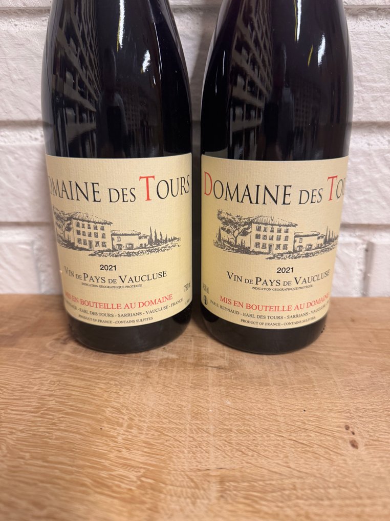 2021 E. Reynaud, Domaine des Tours - Vaucluse, 沃克吕兹地区的国家级葡萄酒 - 2 瓶 (0.75L) #1.0
