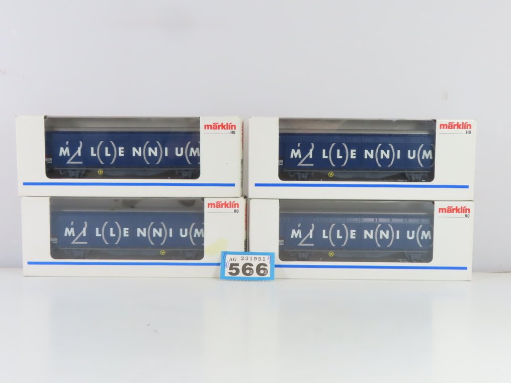 Märklin H0 - 48011 - Machetă tren transport marfă (4) - 4x dulapuri glisante 'Millenium', 'Märklin Magazin 2000' #4.3