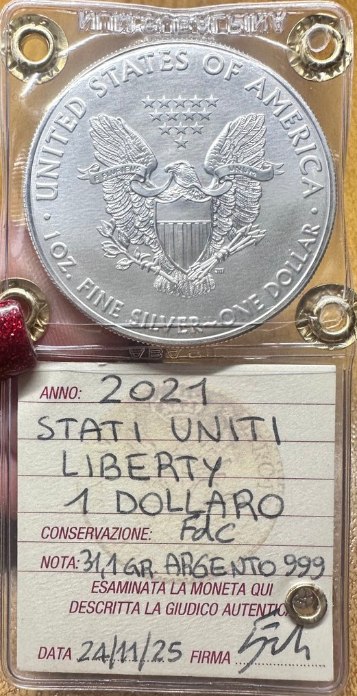 Förenta staterna. 1 Dollar 2021 "Liberty"  (Ingen mindstepris) #2.1