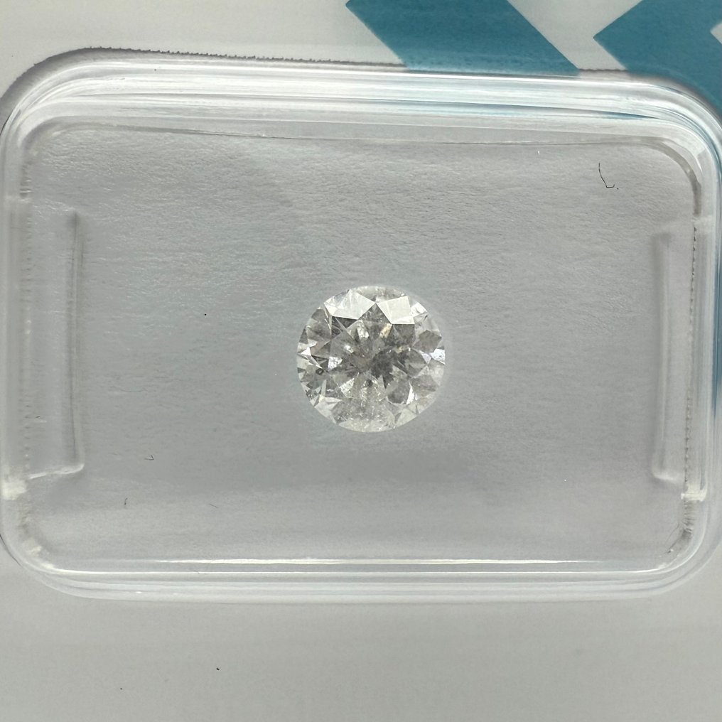 没有保留价 - 1 pcs 钻石 (天然) - 0.61 ct - 圆形 - F - I2 内含二级 - 国际宝石研究院(IGI) #1.0