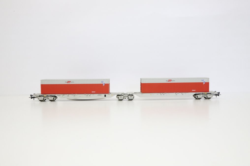 Roco H0轨 - 67737 - 模型火车货运车厢 (1) - 奥地利铁路货运双集装箱车厢 - ÖBB #1.0
