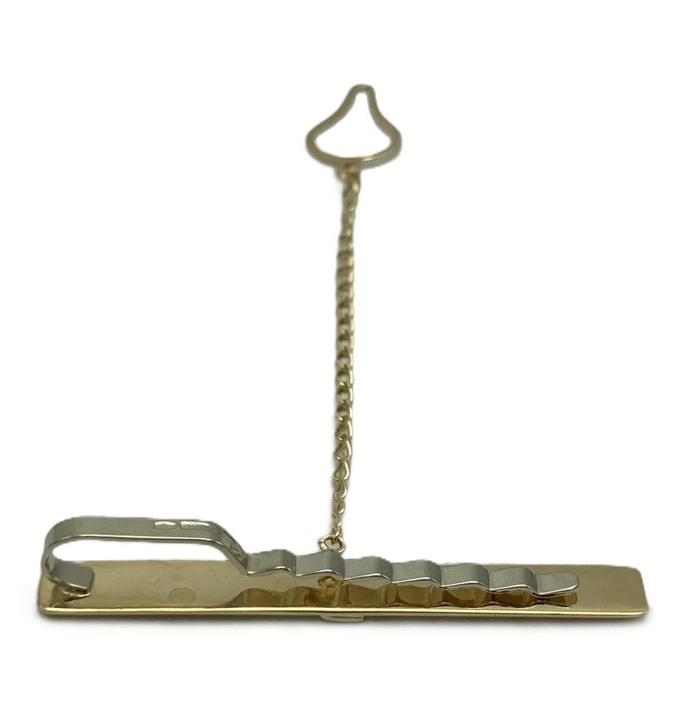 Klips do krawata - 18-karatowe Żółte złoto, Białe złoto #3.2