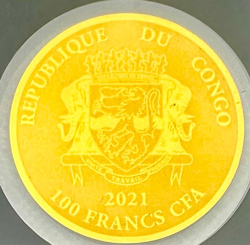 Congo. 100 Francs Tutankhamun, oro, 1/200 Oz (.999)  (Sem preço de reserva) #1.0