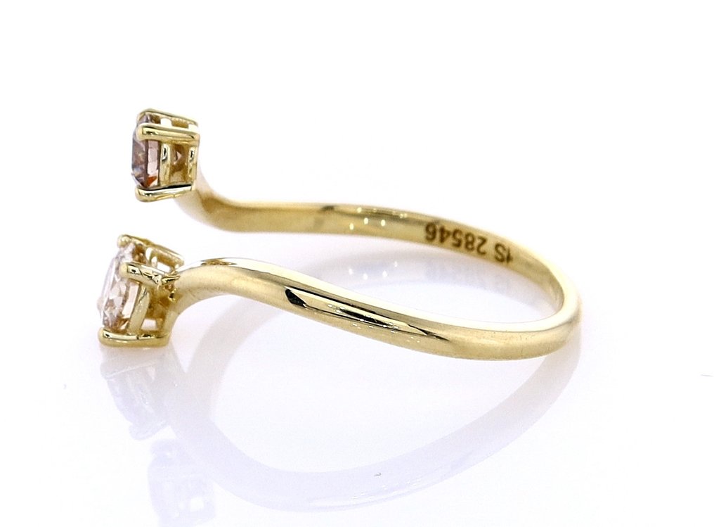 沒有保留價 - 戒指 - 14 克拉 黃金 -  0.50ct. tw. 鉆石 (天然彩色) #4.3