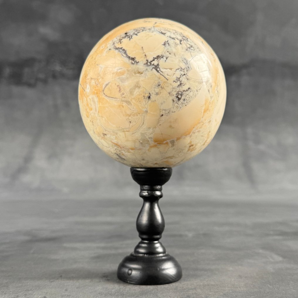 无底价——一对缟玛瑙 定制支架上的球体- 3100 g - (1) #2.1