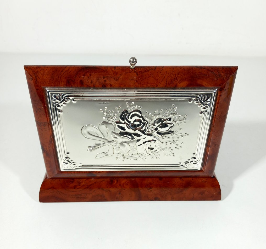 Valentini e co. - Ékszeresdoboz - Fa, ezüst lapka .925 #3.2