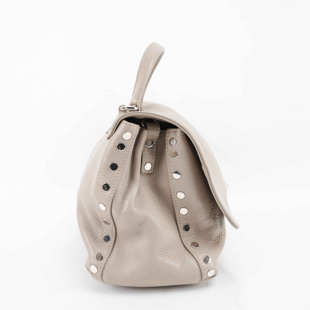 Zanellato - Postina Beige Grained Leather – Silver Hardware – Made in Italy - Τσάντα #3.2
