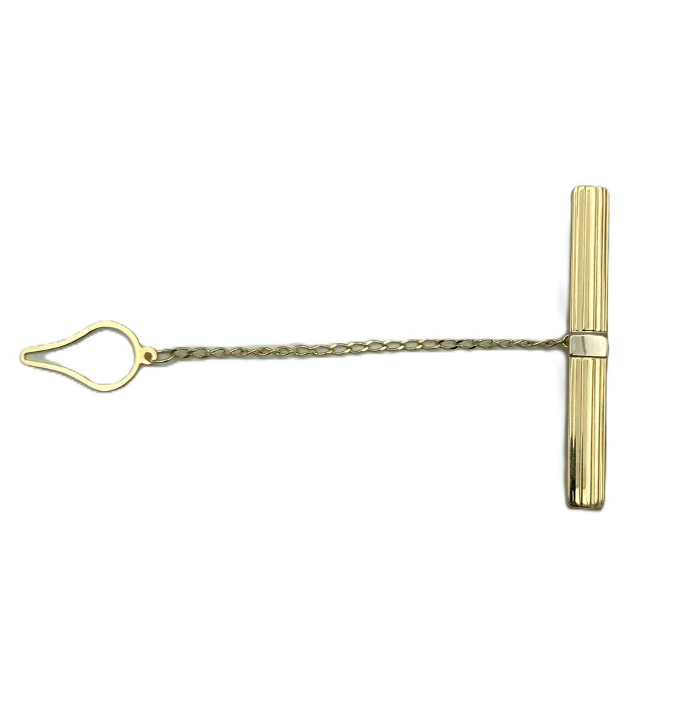 Klips do krawata - 18-karatowe Żółte złoto, Białe złoto #2.1
