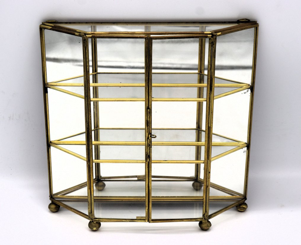 Vitrine - Spiegel, Messing, Glas #1.0