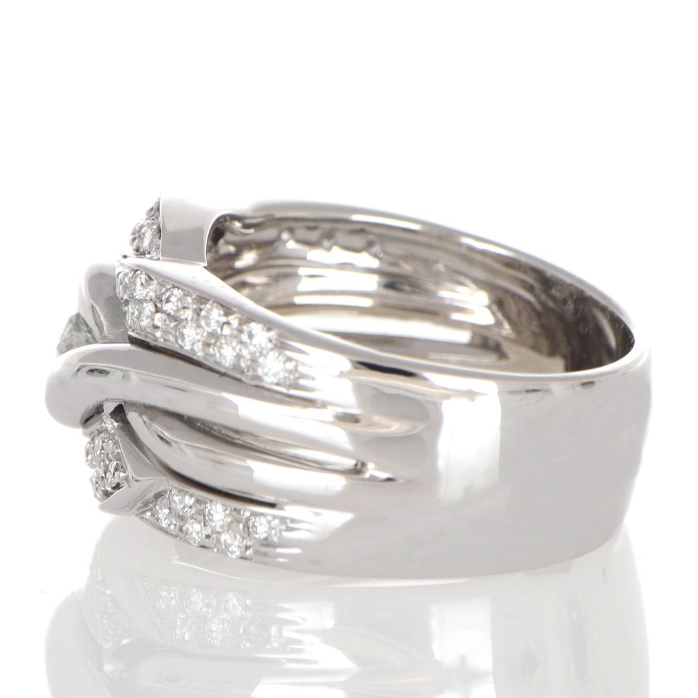 χωρίς τιμή ασφαλείας - Δαχτυλίδι - 18 καράτια Λευκός χρυσός Διαμάντι (Φυσικό)  - Διαμάντι #1.0