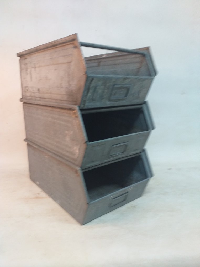  容器 (3) - 金属 - 1960-1970 - 3x Stapelbakken 1960/70  #1.0