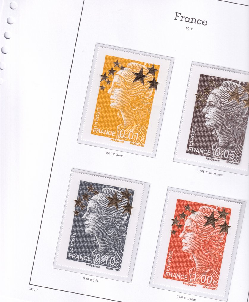 Frankrig 2012 - Sjælden Maxi Mariannes serie med Étoile d'Or. - Yvert n°4662A/4662Q #1.0