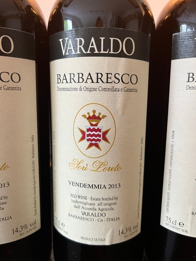 2013 Varaldo, Barbaresco, Sori Loreto - Barbaresco DOCG - 3 Pullot (0.7 L) #1.0