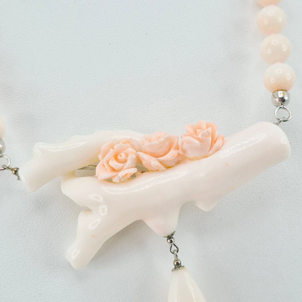 Korall - Silver - Halsband - COLLIER ROSE IN CORALLO #2.1