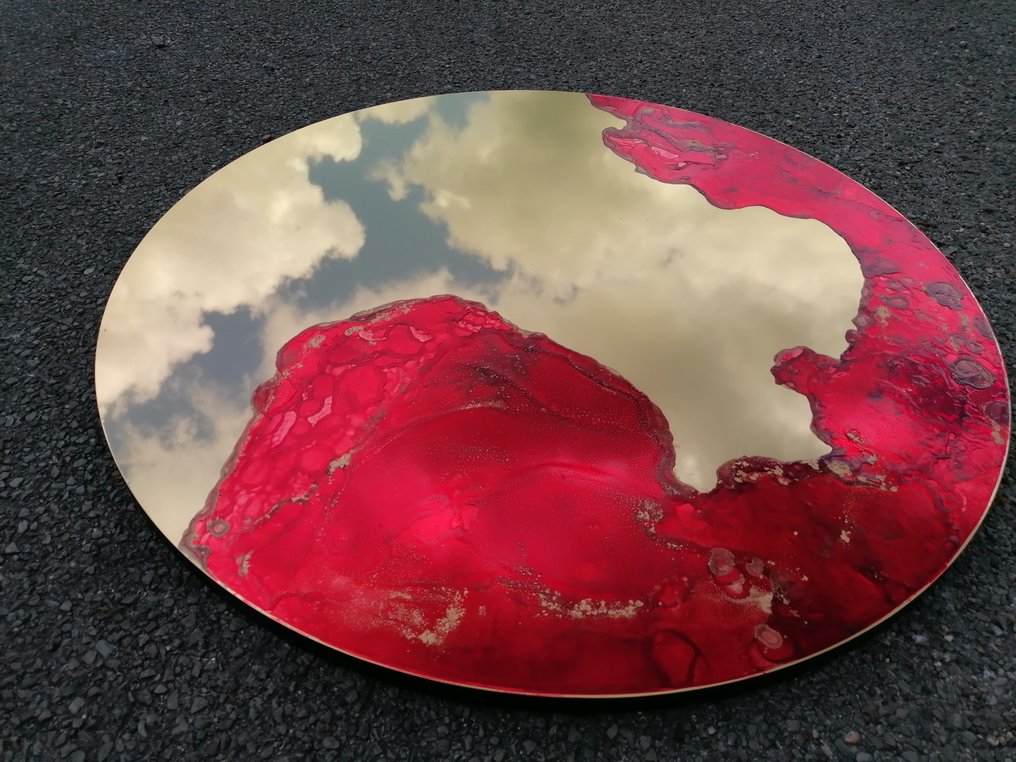 adelaide leferme - adelaide leferme - Επιτραπέζιος καθρέφτης- Ronde - Καραβόπανο - Likemirror τραβηγμένο ύφασμα. #2.1