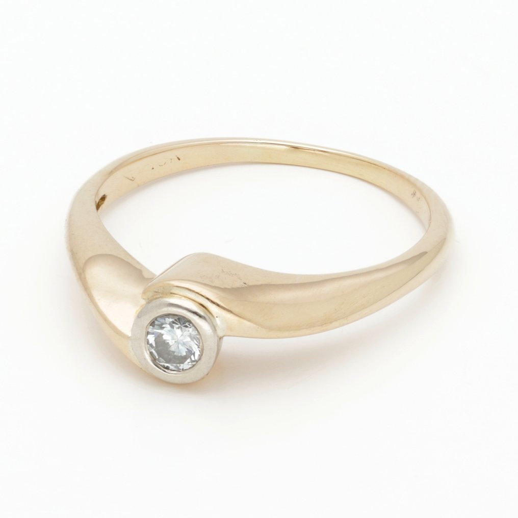 Δαχτυλίδι - 18 καράτια Κίτρινο χρυσό Διαμάντι (Φυσικό)  #1.0