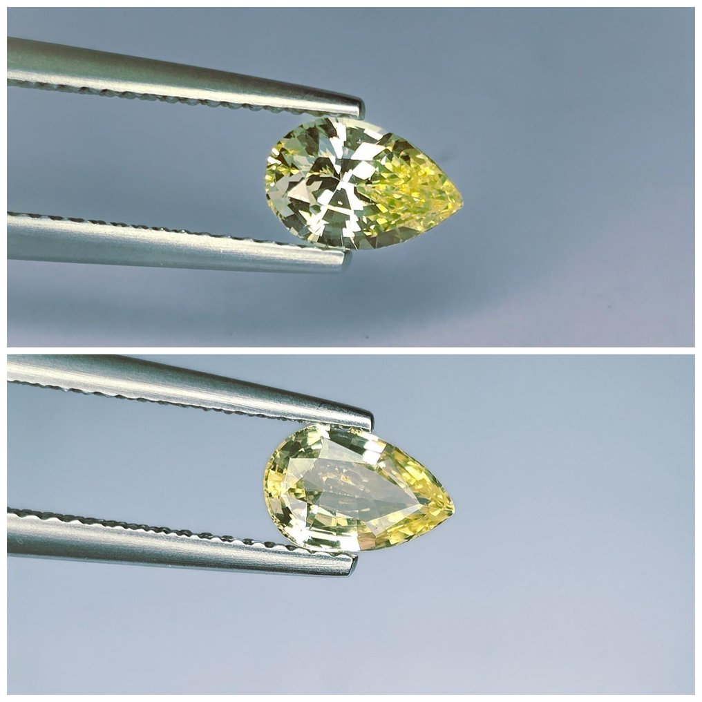 没有保留价 - 2 pcs 黄色 蓝宝石 - 2.12 ct - 国际宝石研究院(IGI) - 未加热 #1.0