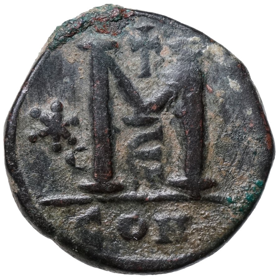 Byzantinske rige. Anastasius I (AD 491-518). Follis Constantinople, großes M. Post-Reform. Selten!  (Ingen mindstepris) #2.1