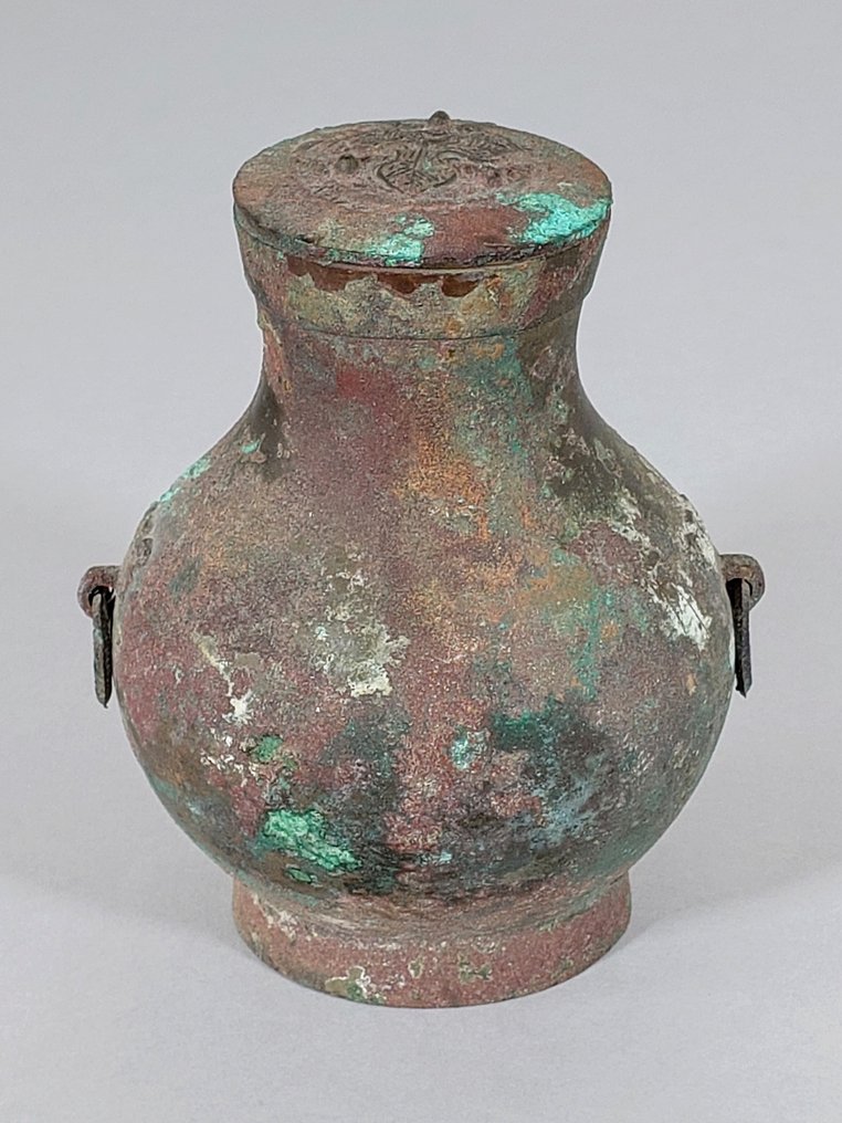 'Zhong Hu' δοχείο - Μπρούντζος - Κίνα - Han Dynasty (206 B.C.- 220 A.D.) #1.0