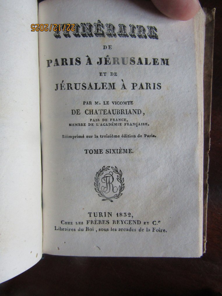 François-René de Chateaubriand - Itineraire de Paris a Jerusalem et de Jerusalem a Paris - 1832 #4.3