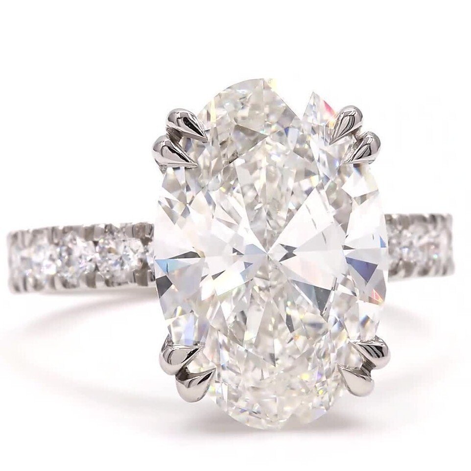 Δαχτυλίδι Πλατίνα -  5.85ct. tw. Διαμάντι (Εργαστηριακής καλλιέργειας) - Διαμάντι - E,VVS2 #3.2