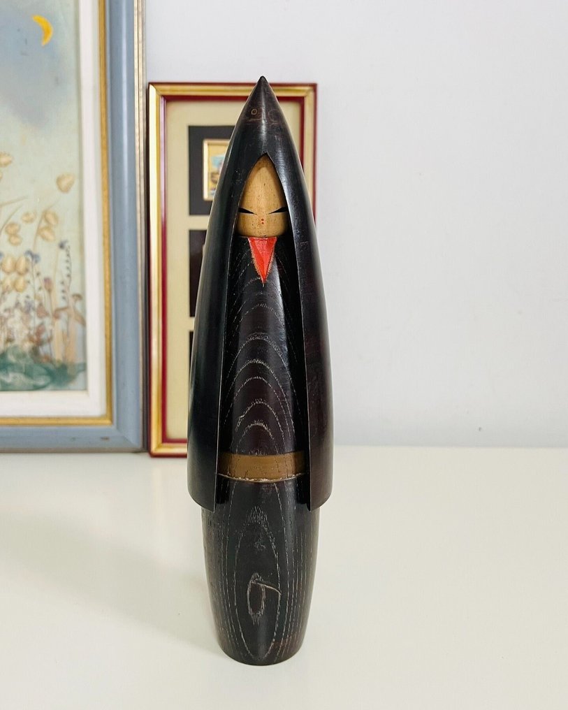 Γλυπτό, Kokeshi dollsこけし,Traditional hand carving - 26 cm - Ξύλο #1.0